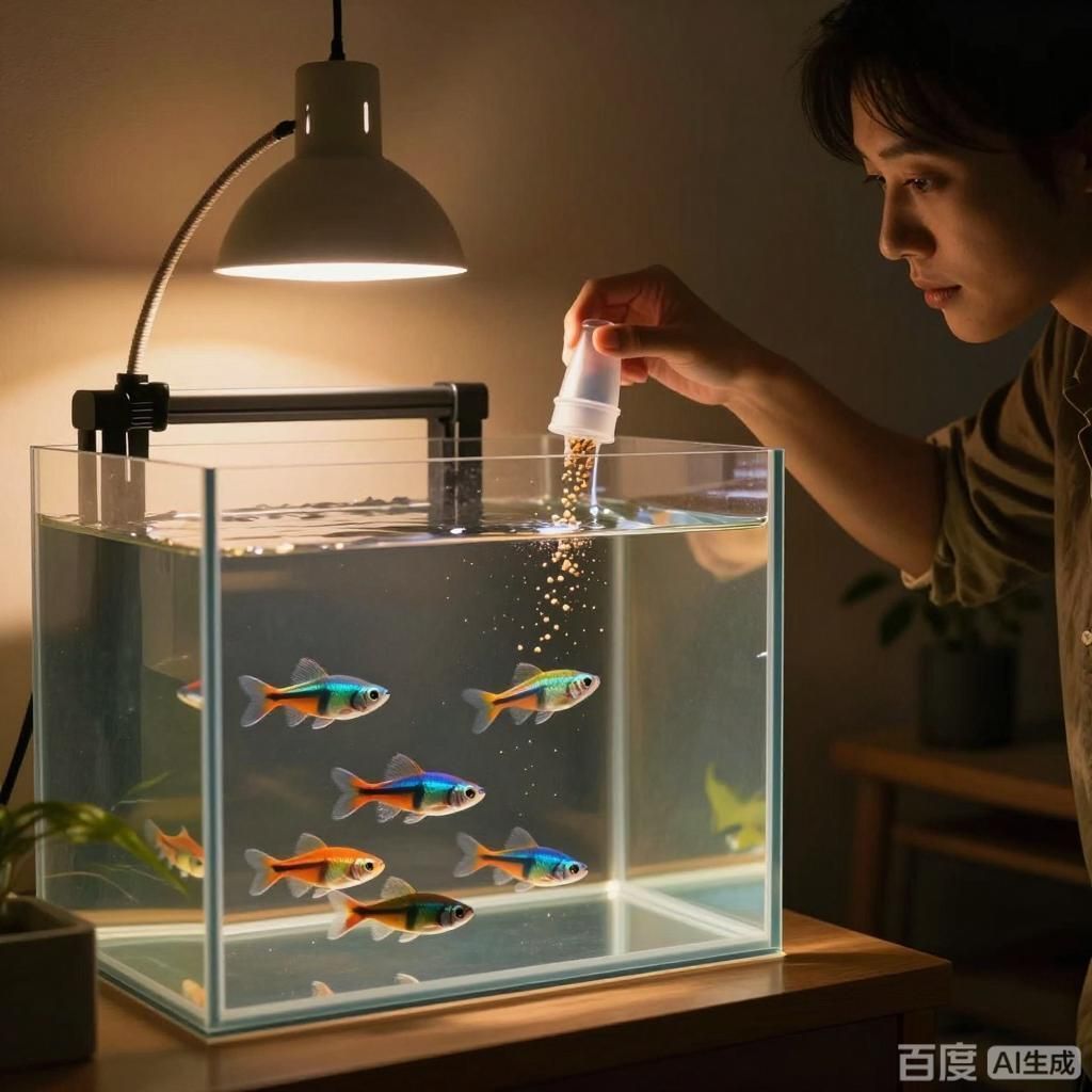 孔雀魚夜間喂食案例分享，孔雀魚夜間喂食案例分享四張圖均圍繞孔雀魚夜間喂食