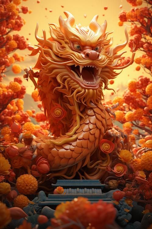 有沒有招財龍的3D模型素材，招財龍3d模型素材