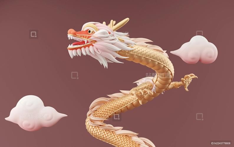 有沒有招財龍的3D模型素材，招財龍3d模型素材