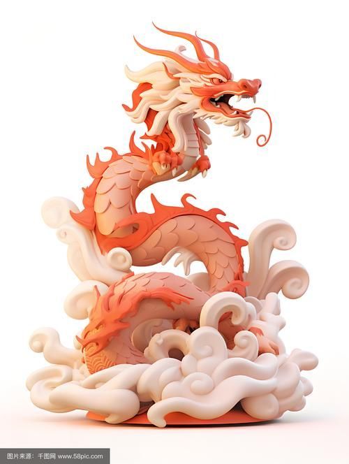 有沒有招財龍的3D模型素材，招財龍3d模型素材