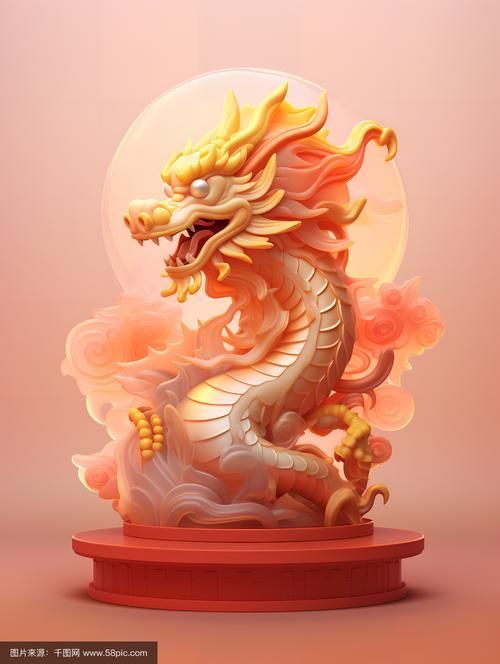 有沒有招財龍的3D模型素材，招財龍3d模型素材