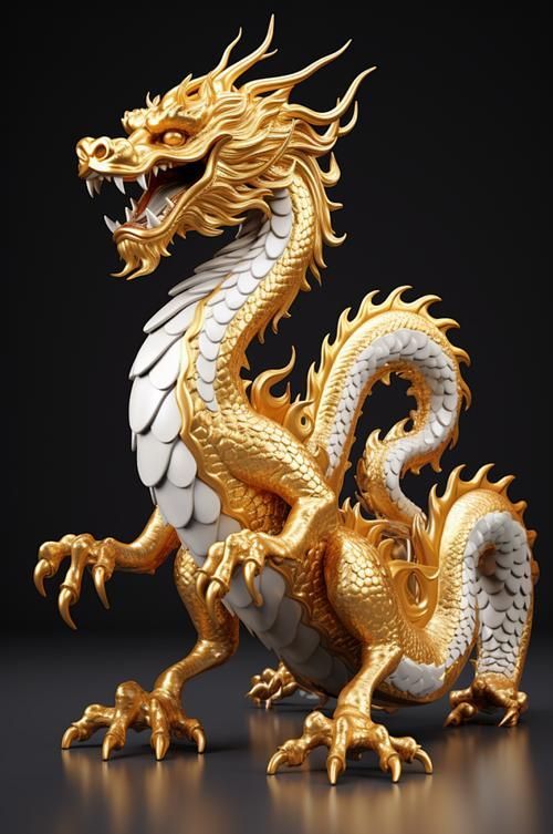 有沒有招財龍的3D模型素材，招財龍3d模型素材