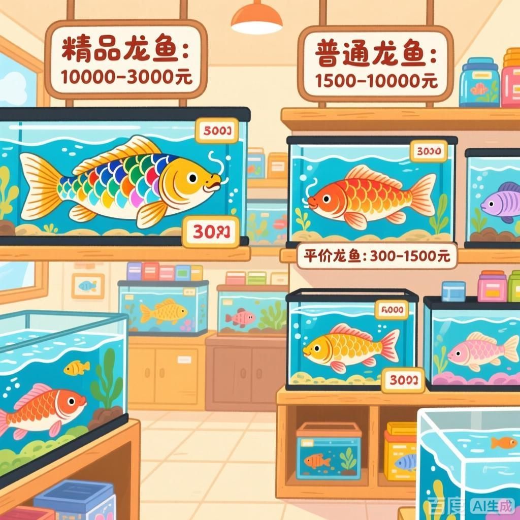 這些商家的龍魚價格范圍是多少？，龍魚價格范圍是多少四張圖均圍繞不同檔位龍魚價格