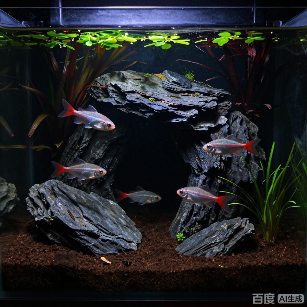 有哪些適合紅勾丁銀板魚的造景素材？，紅勾丁銀板魚水族造景