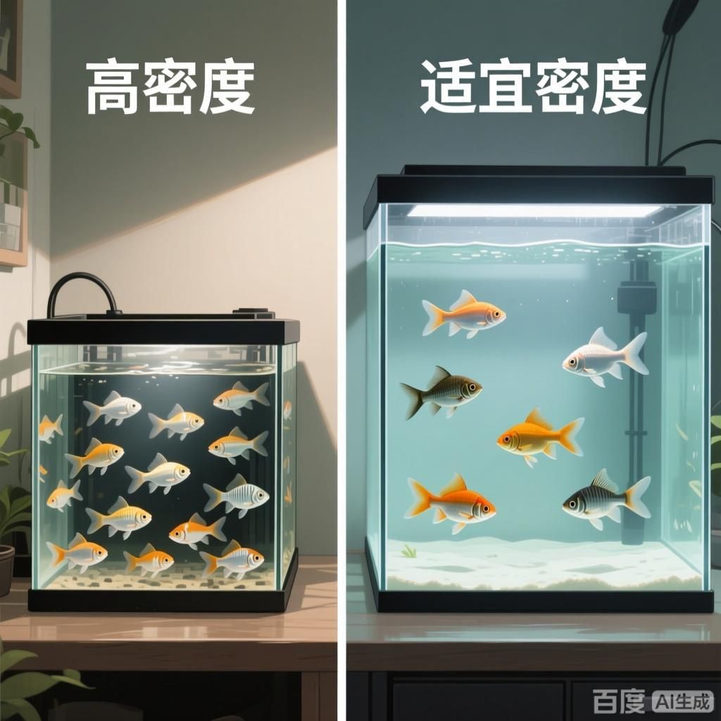 養魚的數量與哪些因素有關，4張插畫圍繞養魚數量影響因素展開