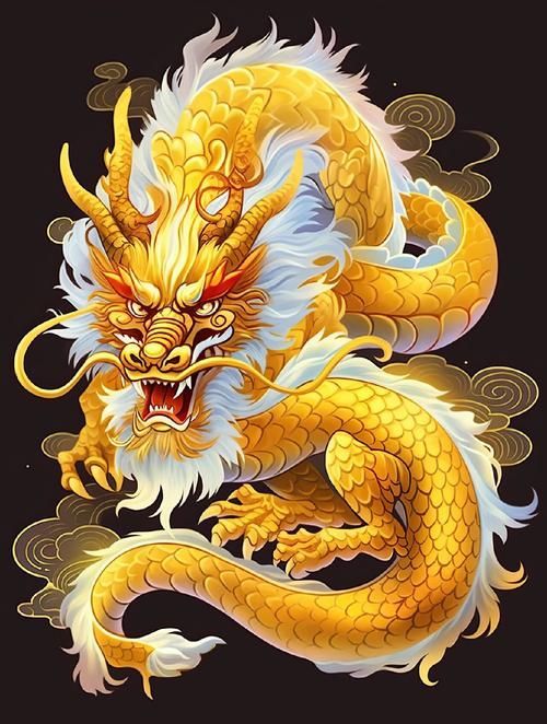 有沒有帶吉祥物的聚財金龍壁紙，帶吉祥物的聚財金龍壁紙