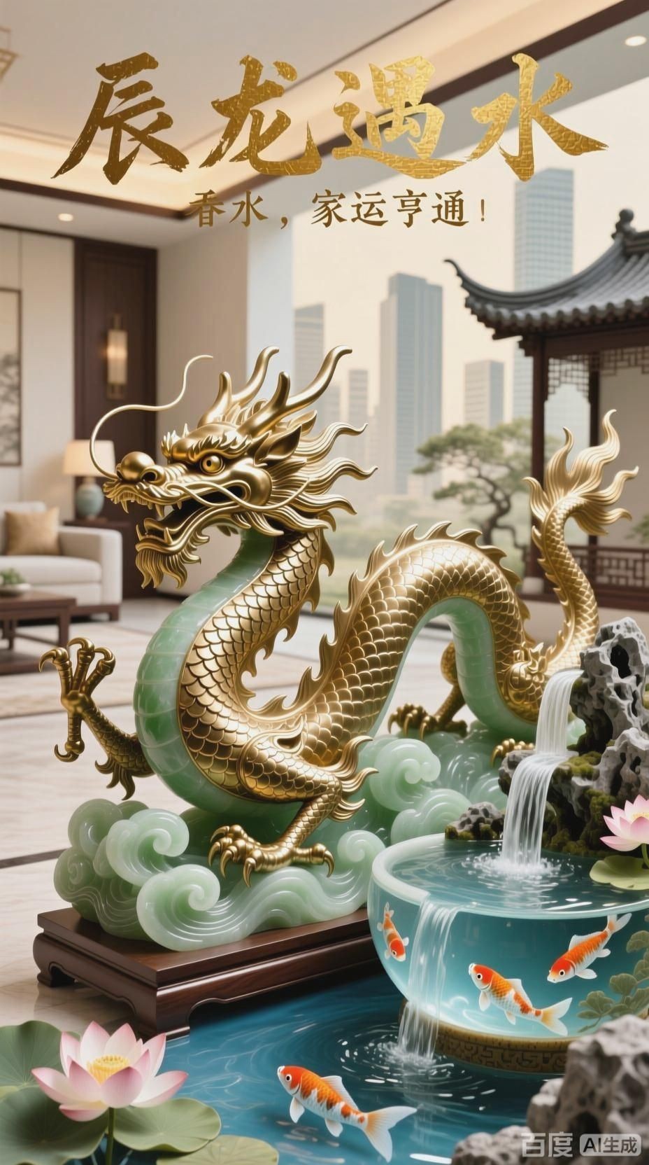 詳細解釋一下龍在風水中的吉祥寓意，辰龍與水的風水意義