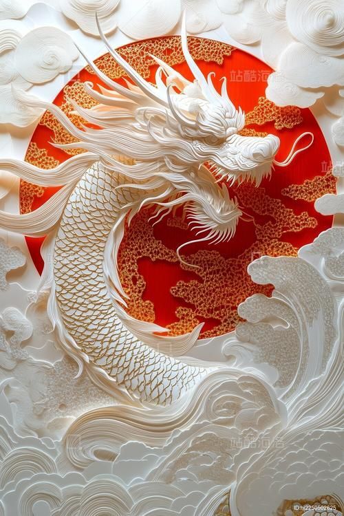 再給我?guī)讖堄兴囆g感的龍圖片，藝術龍圖片展現(xiàn)龍的不同形態(tài)與象征意義
