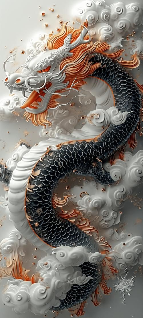 再給我?guī)讖堄兴囆g感的龍圖片，藝術龍圖片展現(xiàn)龍的不同形態(tài)與象征意義