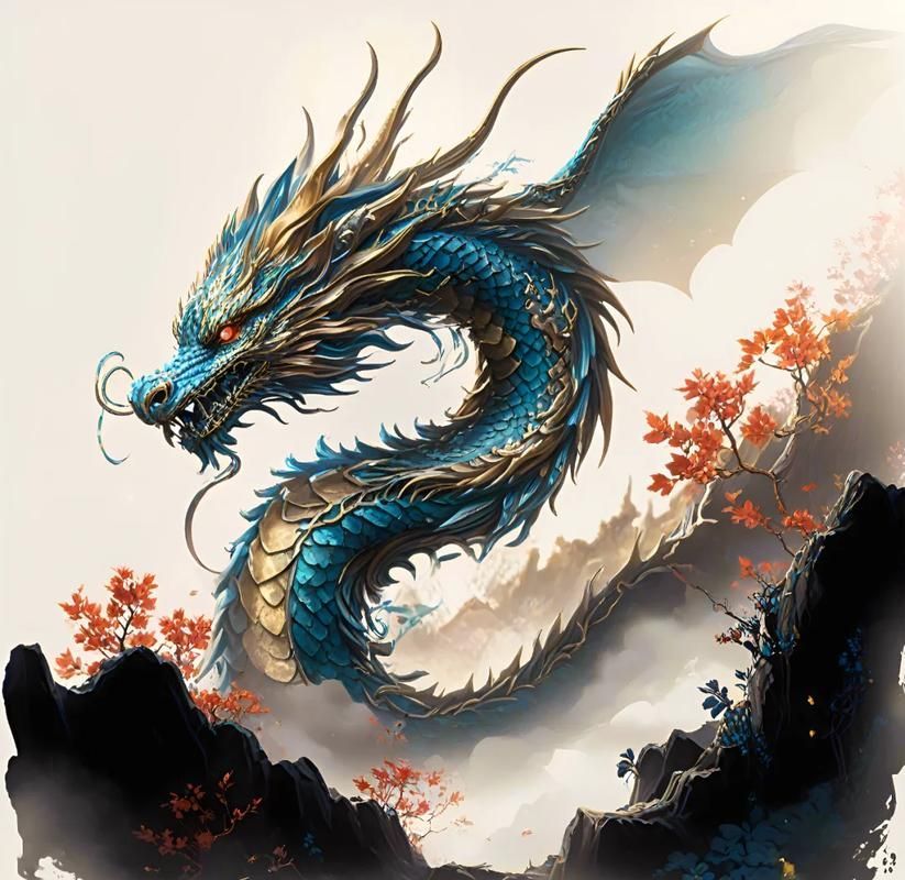 再給我?guī)讖堄兴囆g感的龍圖片，藝術龍圖片展現(xiàn)龍的不同形態(tài)與象征意義