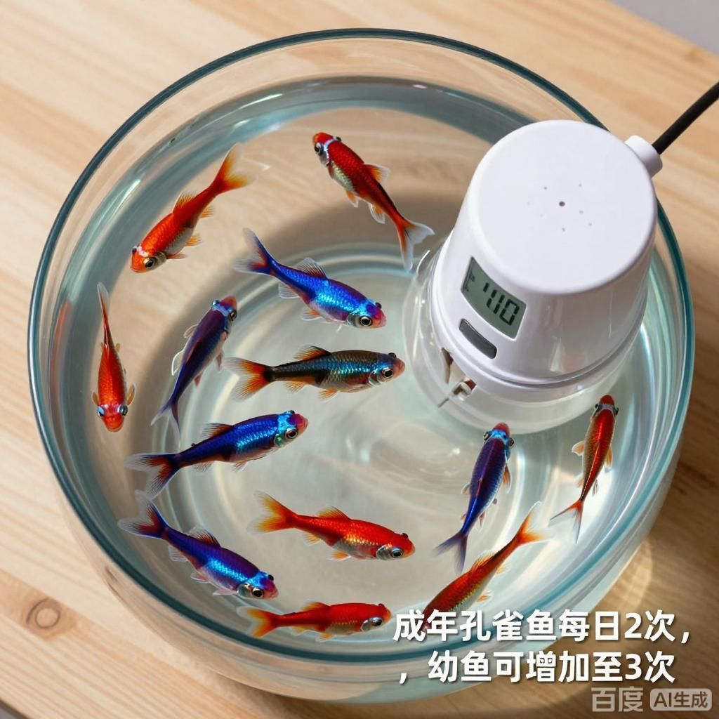 孔雀魚一天應該喂幾次，孔雀魚喂食頻率如何調整,詳解孔雀魚喂食注意事項