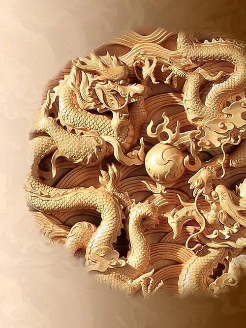 龍魚木雕有哪些名家作品，龍魚木雕名家龍魚木雕作品:龍魚木雕作品欣賞