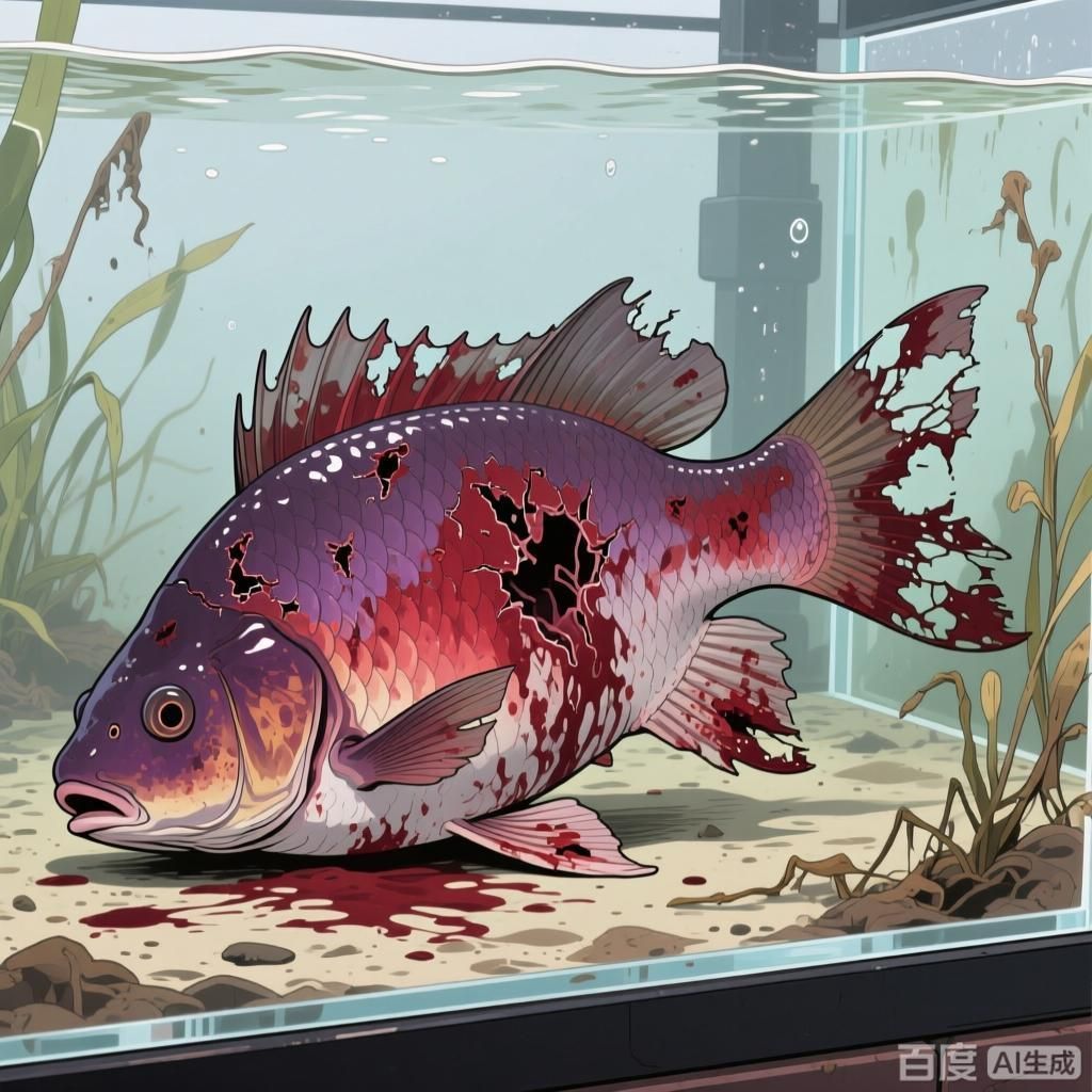 詳細描述一下魚充血的病程發展，魚充血初期有哪些癥狀,能否提供魚充血的病程發展圖片