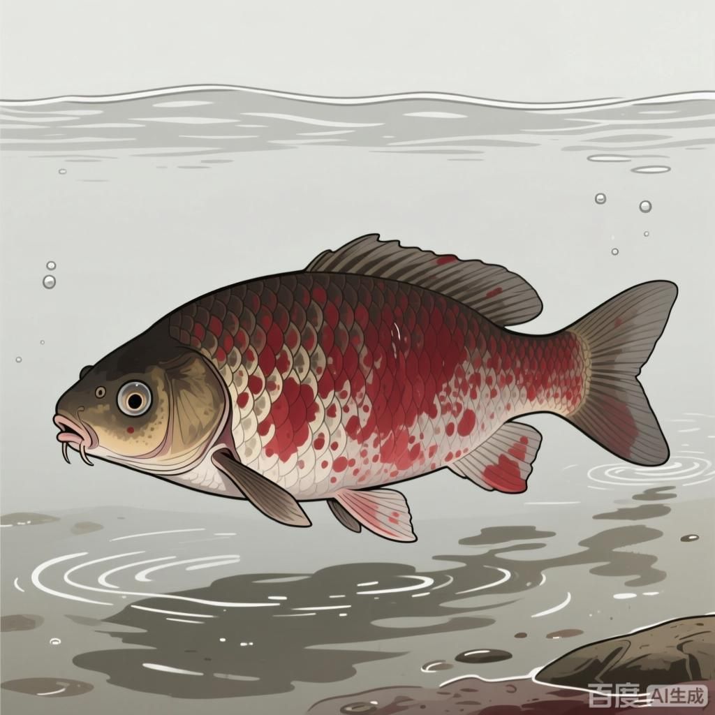 詳細描述一下魚充血的病程發展，魚充血初期有哪些癥狀,能否提供魚充血的病程發展圖片