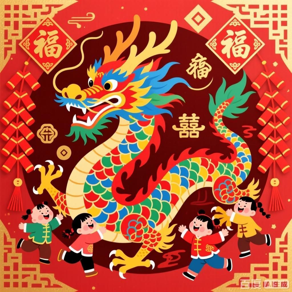 能否詳解一下龍在文化中的象征意義，能否詳解一下龍在文化中的象征意義,四幅插畫圍繞中華龍文化展開