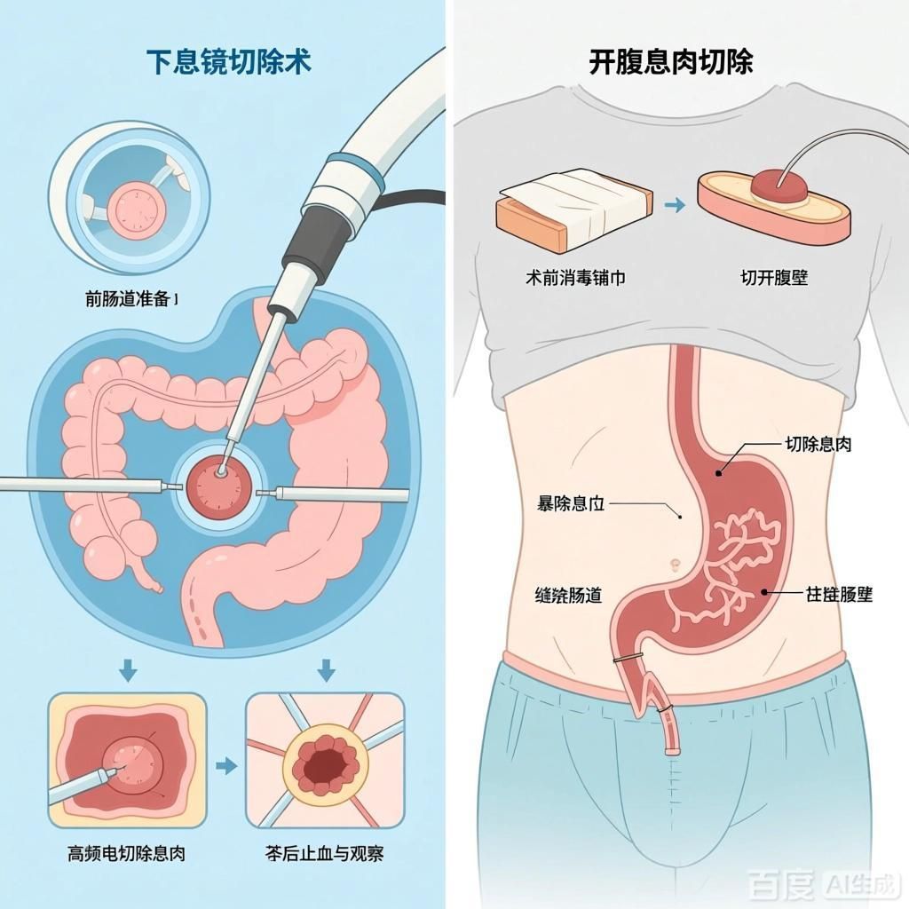 能否提供不同手術類型的步驟對比，——腹腔鏡手術和傳統開放手術指南