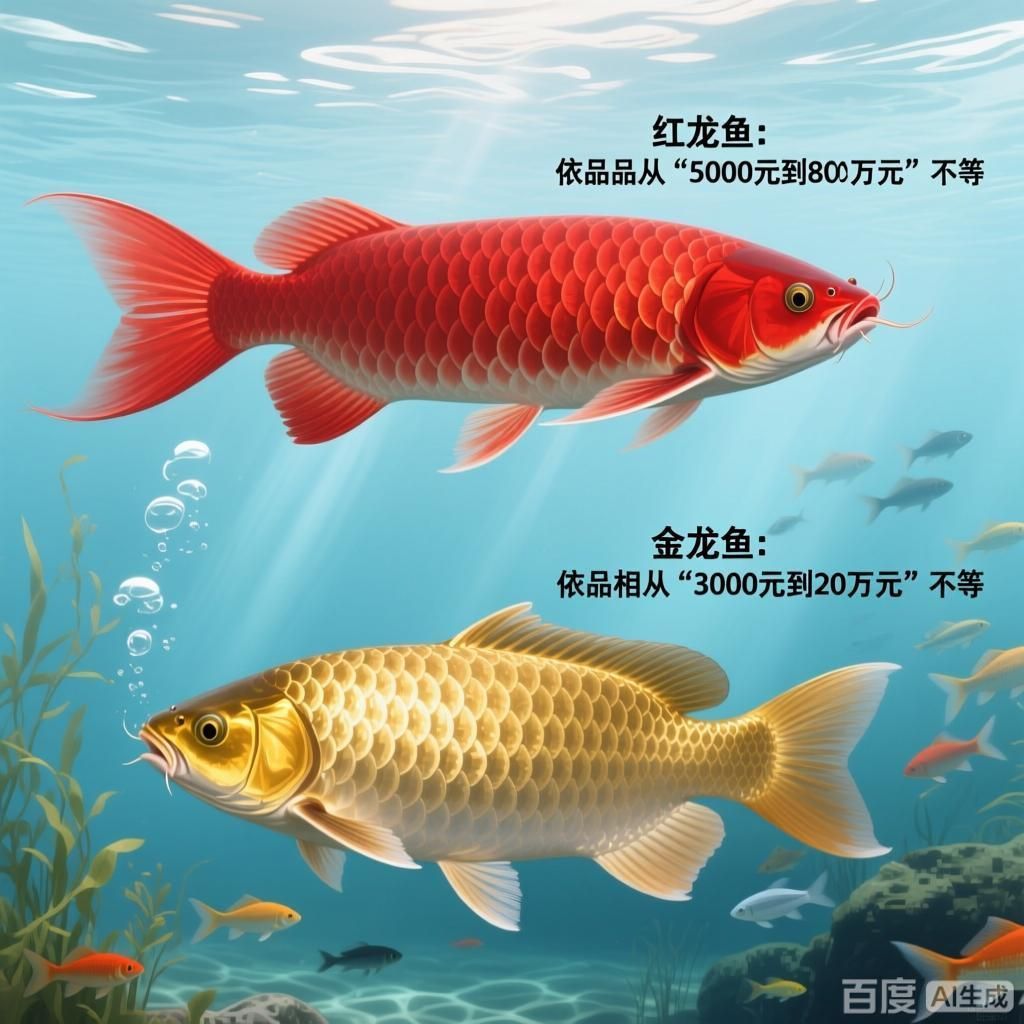 給我一些紅龍魚和金龍魚的價格參考，紅龍魚和金龍魚的價格參考
