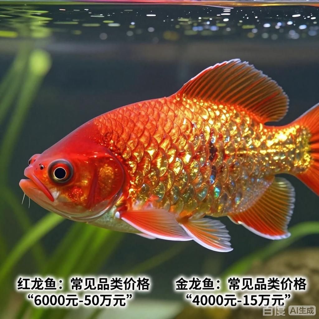 給我一些紅龍魚和金龍魚的價格參考，紅龍魚和金龍魚的價格參考