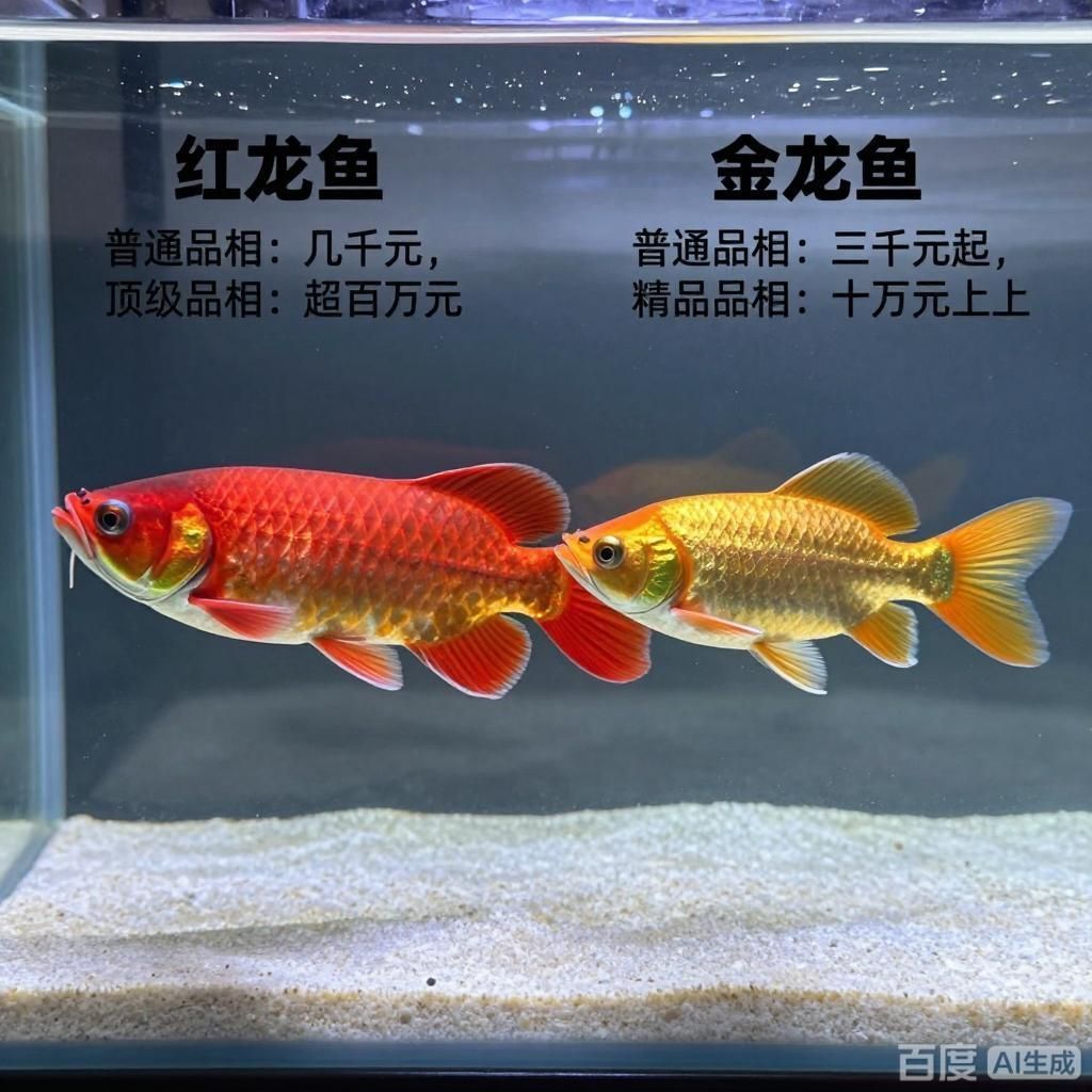 給我一些紅龍魚和金龍魚的價格參考，紅龍魚和金龍魚的價格參考