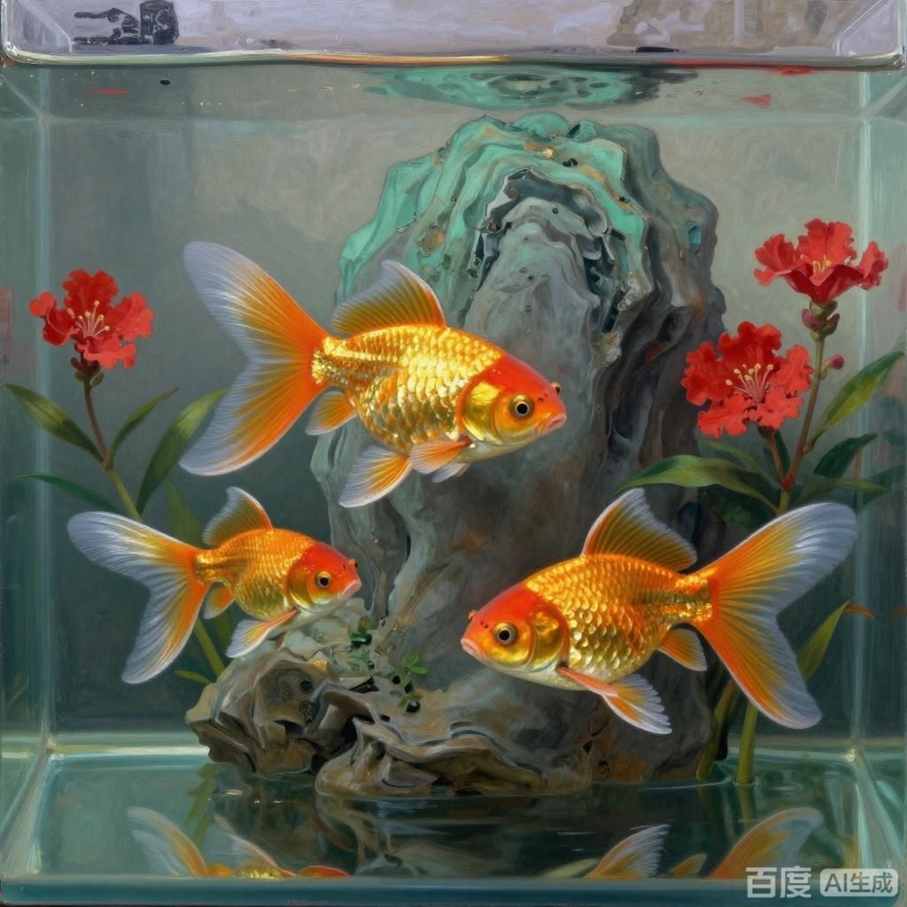 能否提供更多金龍魚油畫的代表作品，金龍魚油畫作品欣賞