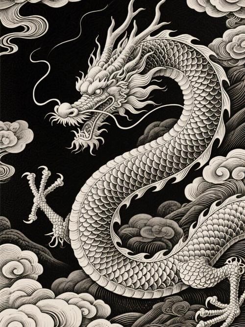 能否提供更多風格的龍圖片，《人物御龍圖》不同風格龍的特征對比表，你快速識別和選用