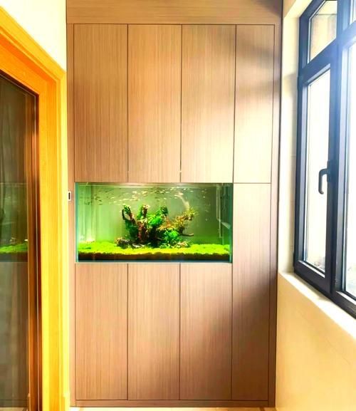 能否提供魚缸擺放的圖示示例，魚缸擺放圖示示例：客廳中心位置：將魚缸放在客廳的中央位置