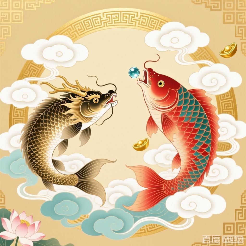 如何繪制鰲魚龍魚祥云圖？，鰲魚龍魚祥云圖是一種傳統(tǒng)的中國水墨畫，其特點是將鰲魚和祥云結(jié)合