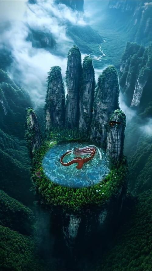 給我一些有龍有水的圖片素材，龍與水的結合是中國文化中常見的象征