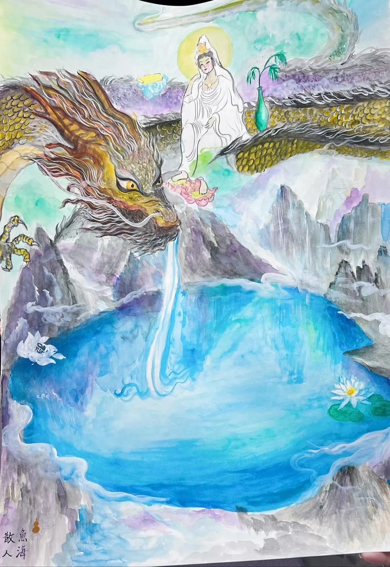 給我一些有龍有水的圖片素材，龍與水的結合是中國文化中常見的象征