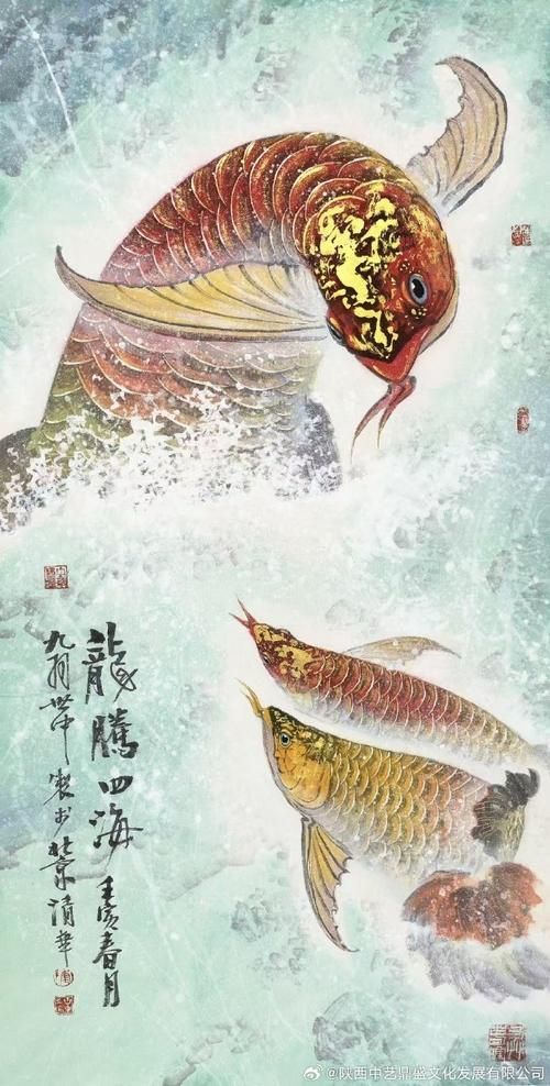 推薦一些金龍魚創意畫的參考圖片，金龍魚創意畫