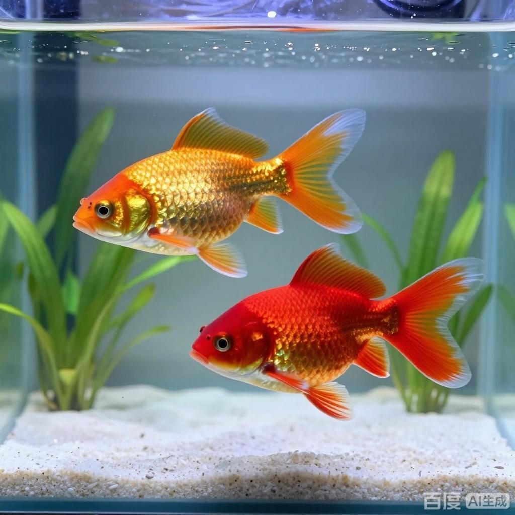 金龍魚和紅龍魚哪個更珍貴，金龍魚和紅龍魚哪個更珍貴，四張插畫分別呈現(xiàn)金龍魚與紅龍魚的不同狀態(tài)