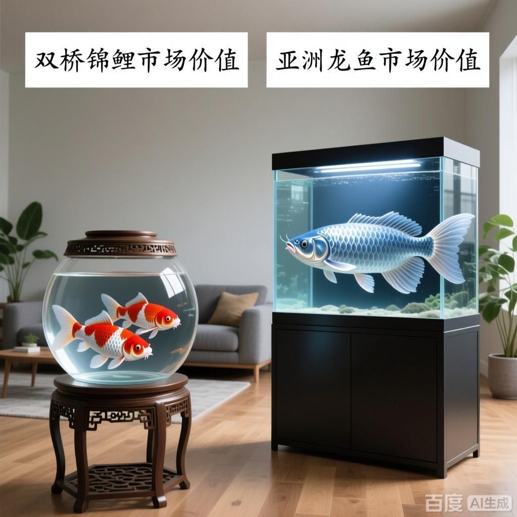 雙橋錦鯉與亞洲龍魚的市場(chǎng)價(jià)值對(duì)比，雙橋錦鯉與亞洲龍魚的市場(chǎng)價(jià)值對(duì)比雙橋錦鯉和亞洲龍魚哪個(gè)更有養(yǎng)殖前景