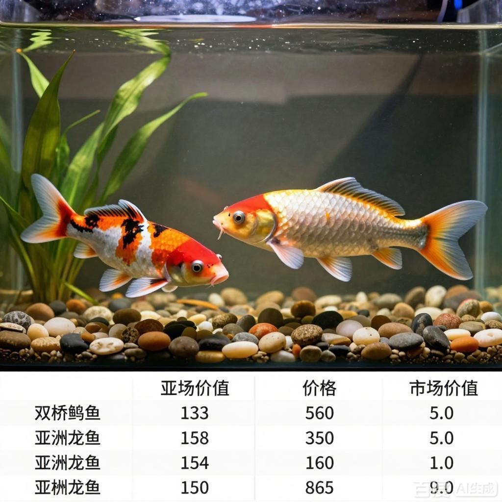 雙橋錦鯉與亞洲龍魚的市場(chǎng)價(jià)值對(duì)比，雙橋錦鯉與亞洲龍魚的市場(chǎng)價(jià)值對(duì)比雙橋錦鯉和亞洲龍魚哪個(gè)更有養(yǎng)殖前景