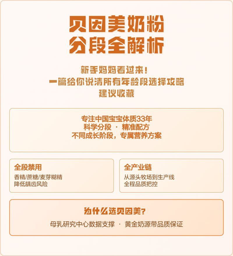 貝因美奶粉的段位如何選擇？，貝因美各段奶粉成分對比表