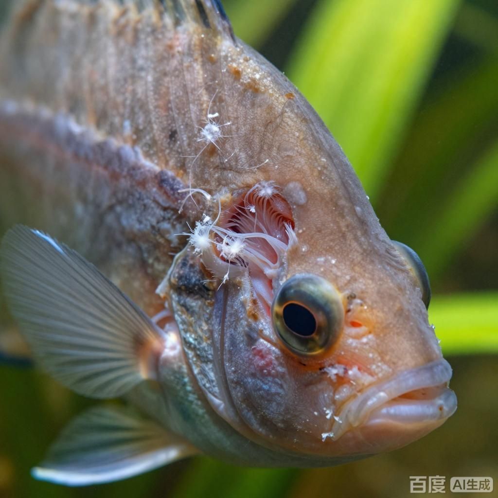 提供幾張魚鰓腐爛的早期圖片，**早期圖片展示魚鰓腐爛早期癥狀