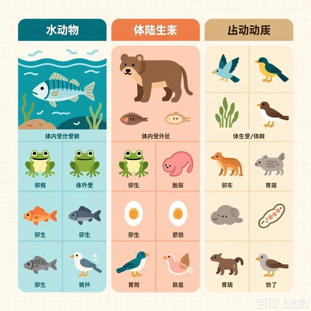 能否提供更詳細的繁殖特性對比，不同物種繁殖特性對比