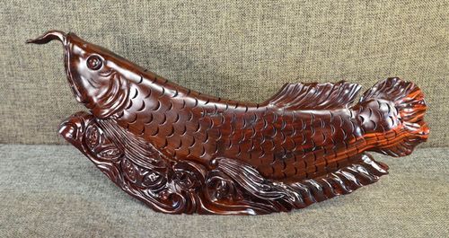 給我推薦一些高清的木雕金龍魚圖片，木雕金龍魚圖片欣賞