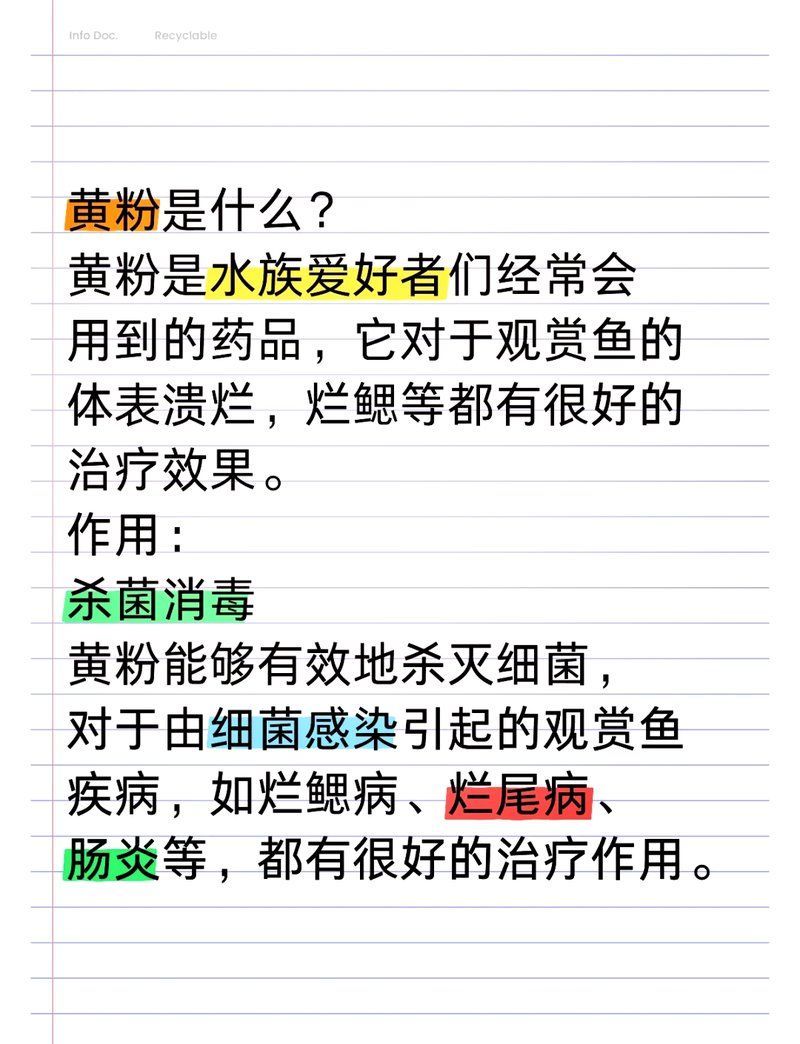 使用黃粉治療龍魚背霉有哪些副作用，黃粉治療龍魚背霉有哪些副作用