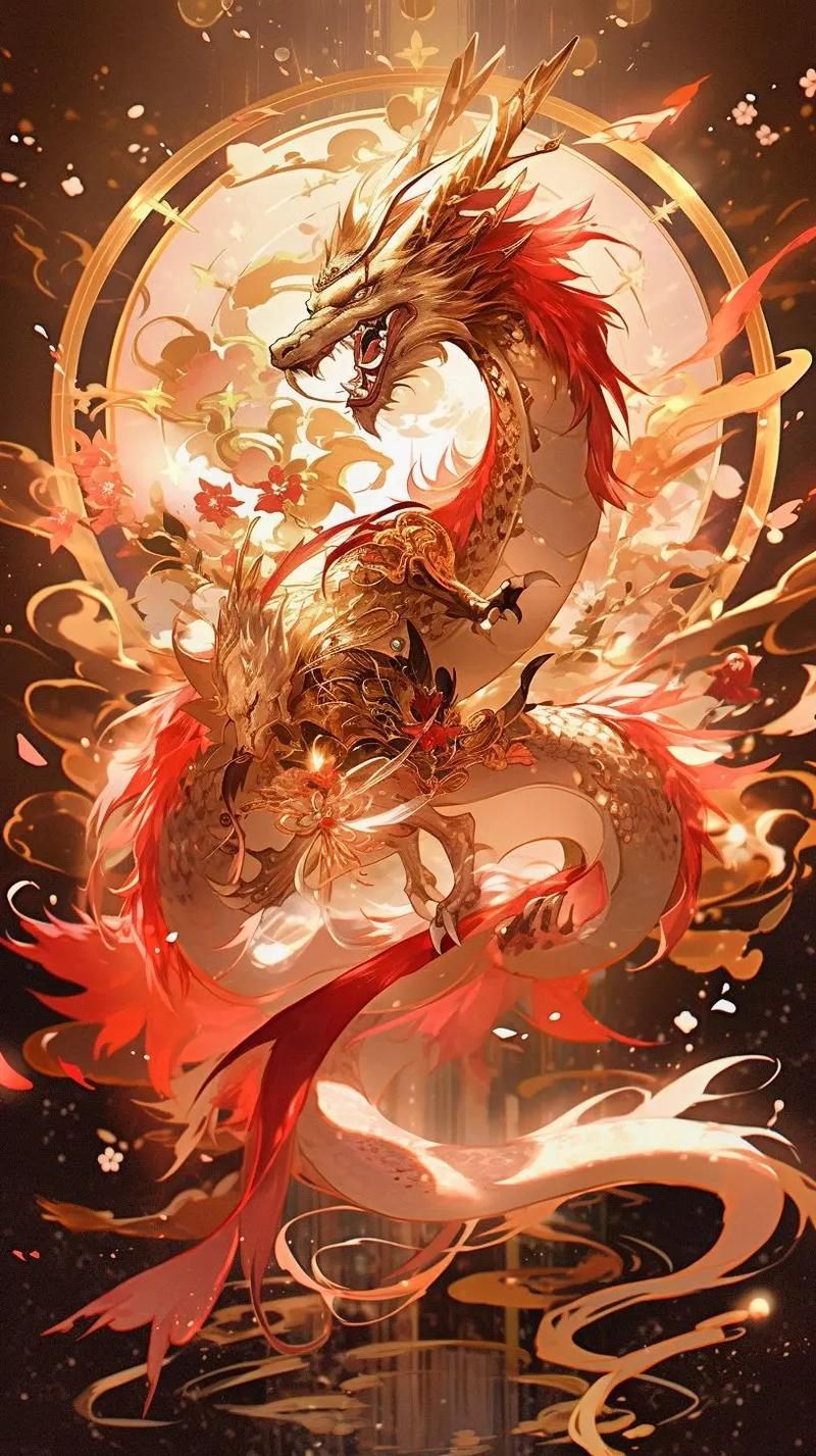 能否提供更多中國紅龍與科技結合的圖片，中國紅龍與ai結合的圖片，能否提供中國紅龍與科技結合的具體案例