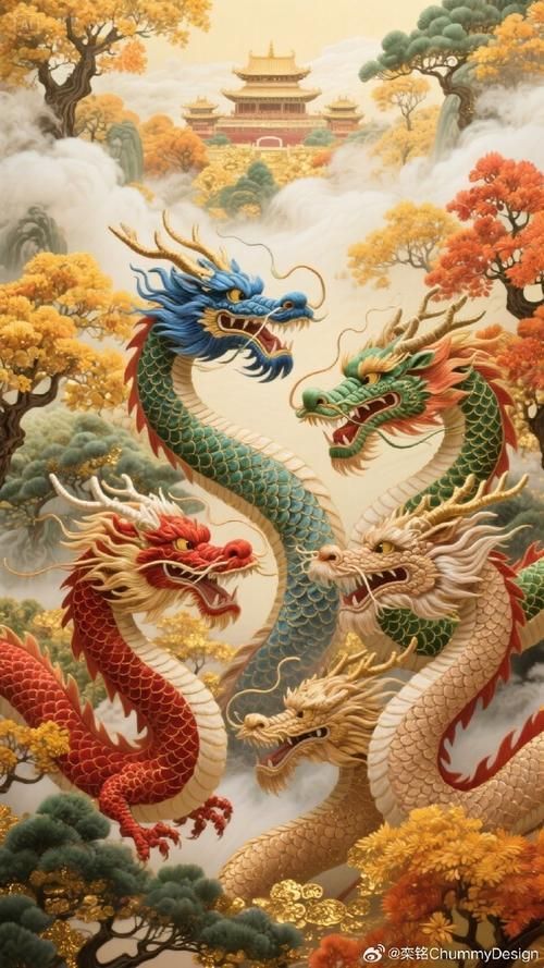 有沒有更多風格的吉祥龍配圖，不同風格吉祥龍配圖