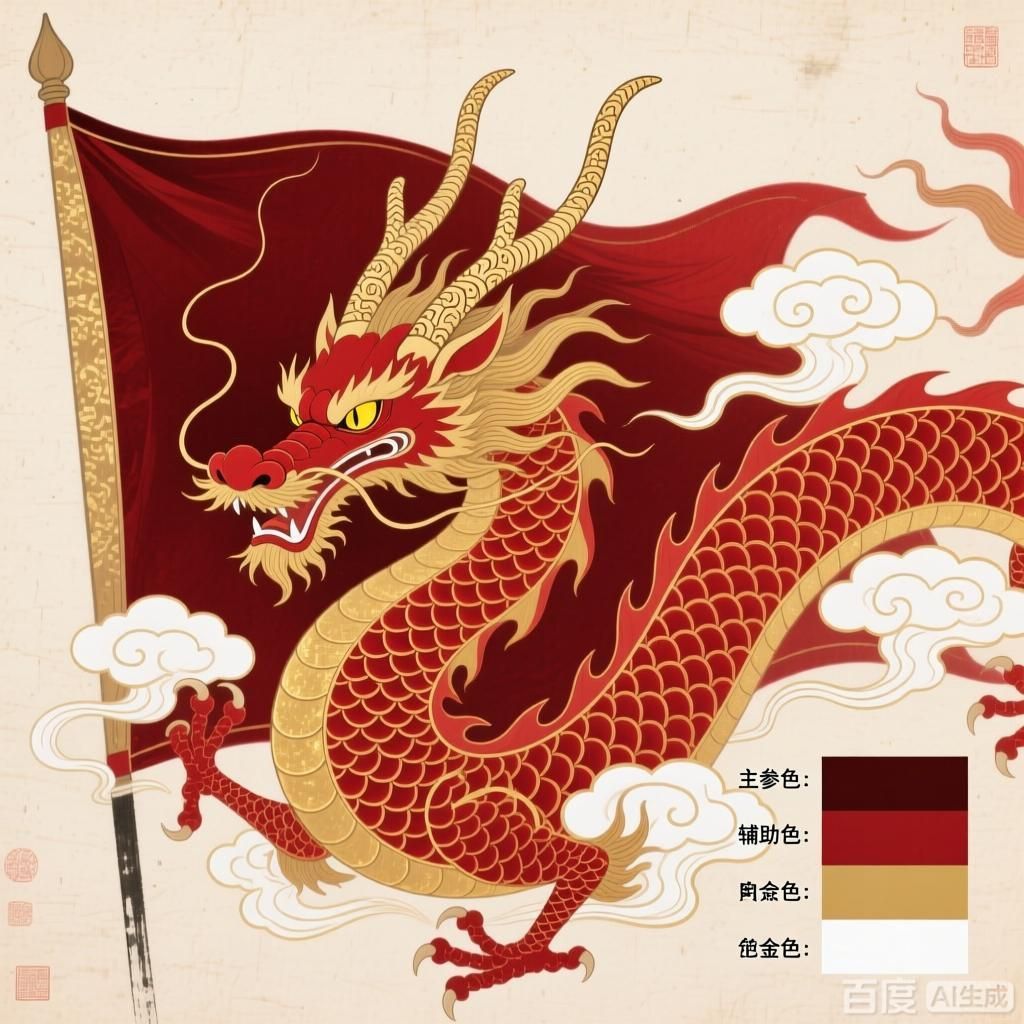 能否提供紅龍旗的設(shè)計(jì)草圖