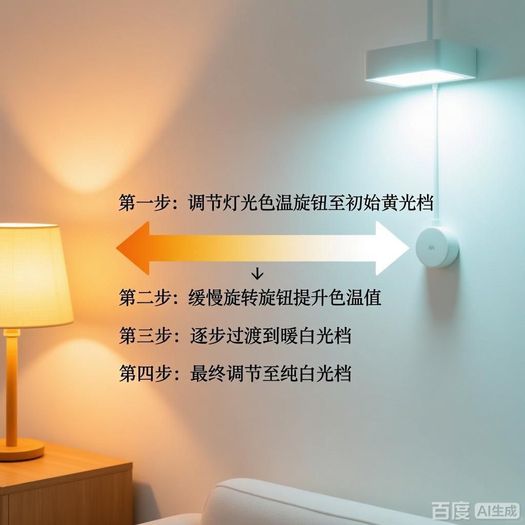 如何逐步從黃光過渡到白光，從黃光到白光的過渡圖片如何判斷燈光色溫是否合適
