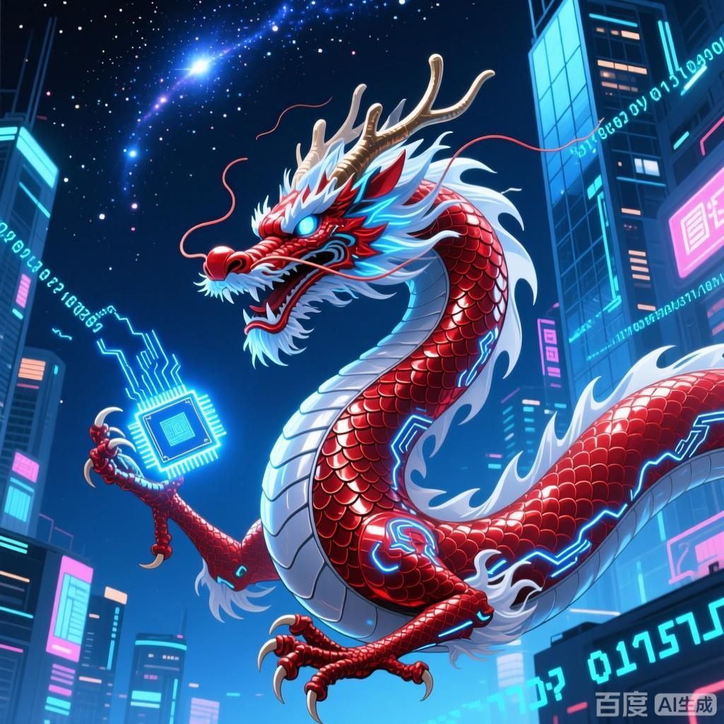 能否詳細解釋中國紅龍在科技領域的象征意義，中國紅龍在科技領域的象征意義