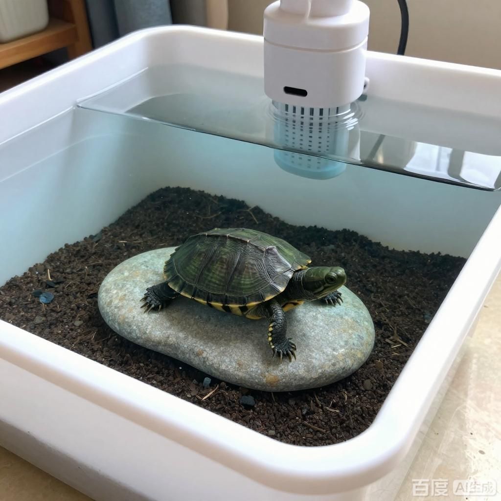 如何正確飼養家庭鱉，如何正確飼養家庭鱉，四組家庭鱉飼養場景插畫