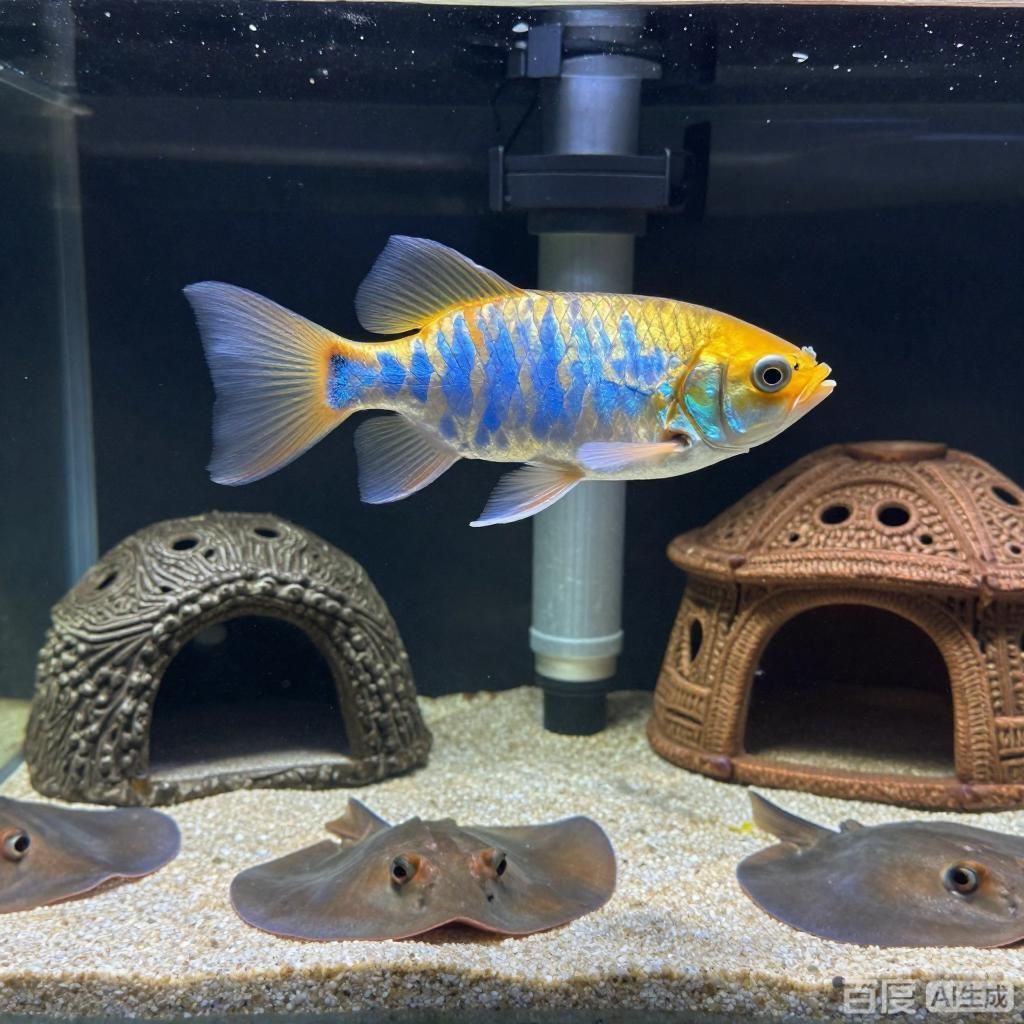 金頭藍底過背金龍魚混養案例，金頭藍底過背金龍魚混養案例,如何判斷金龍魚是否健康？