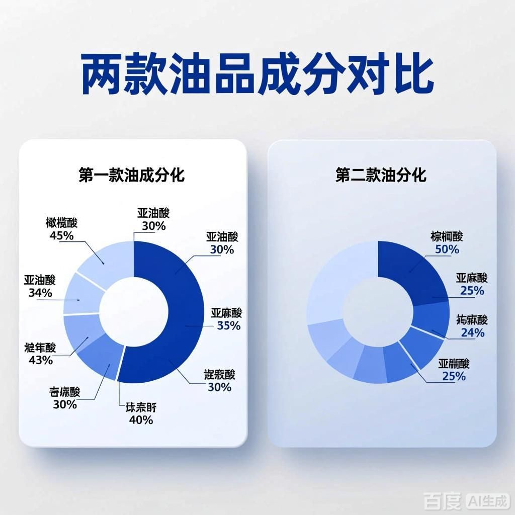 能否給出兩款油的詳細成分對比，兩款油的成分對比