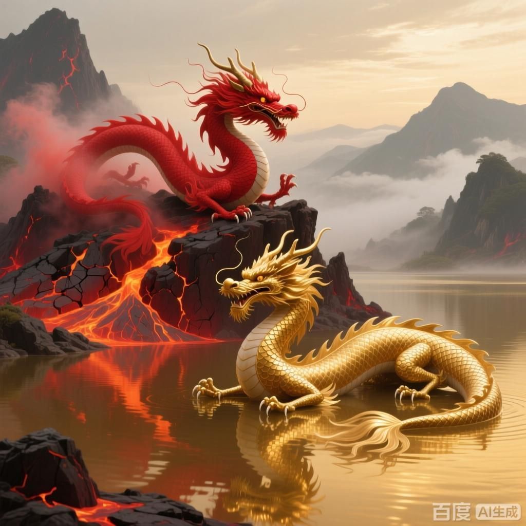 紅龍與金龍的文化象征