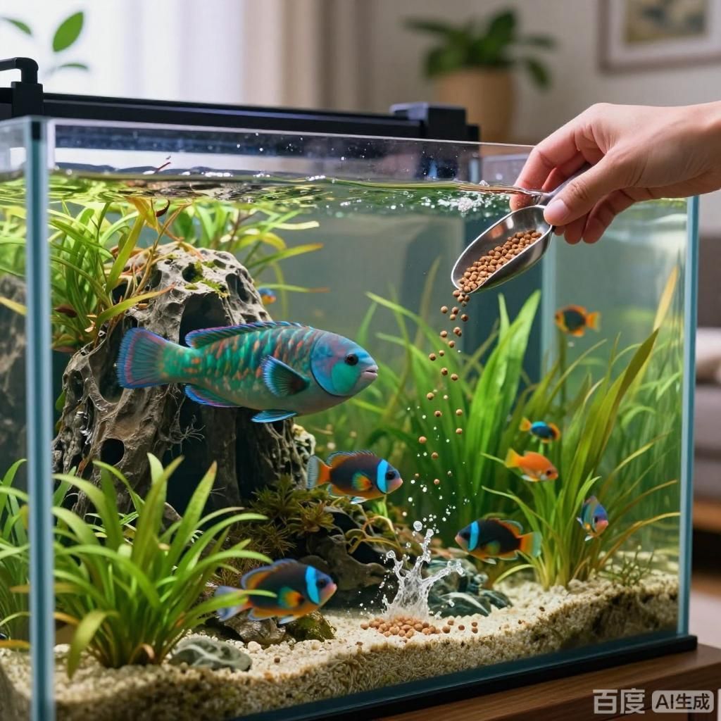鸚鵡魚多久喂一次，鸚鵡魚喂食頻率取決于多種因素，如何判斷鸚鵡魚是否吃飽了