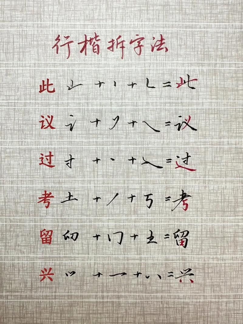 如何練習行楷結構，書法教學之行楷結構