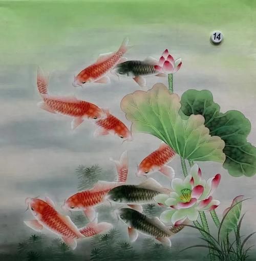 如何選擇適合的九龍魚風水畫？，九龍魚風水畫如何選擇